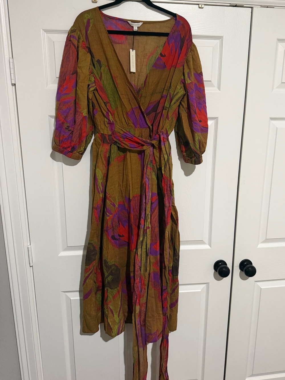 Banana Republic Lightweight Cotton Wrap Maxi Dress - Picture 2 of 4